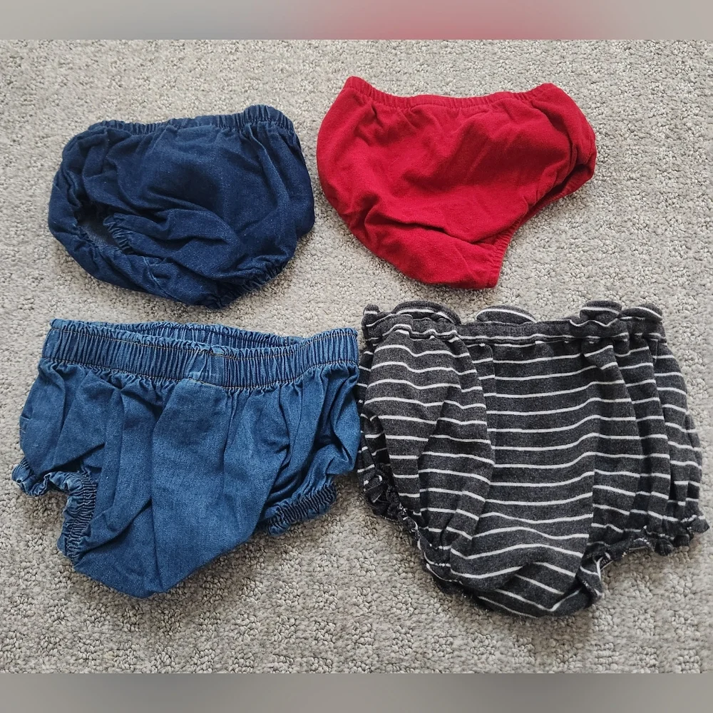Lot of baby girl Diaper Covers Bloomers Set of 4